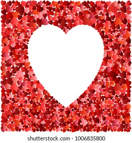 Valentines day heart. Decorative heart background with lot of valentines hearts. Love. Vector illustration.