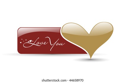Valentines Day Heart element for design, vector illustration
