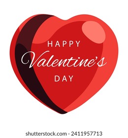 Valentines day heart. Heart for flyer, invitation, poster, brochure, banner. Vector illustration for any design