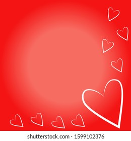 Valentines Day. Heart Frame with space for Text. valentine card.