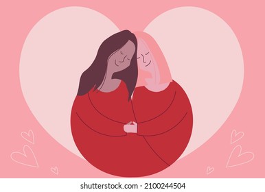 Valentines Day Heart Girls Couple