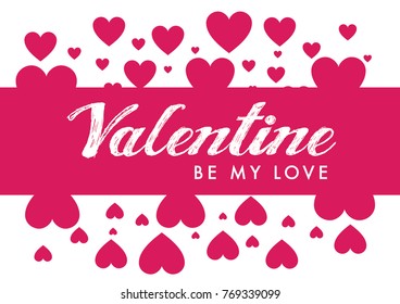 Valentine's Day heart with good message love vector wallpaper background 