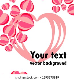 Valentine's Day, heart, greeting card, vector background