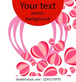 Valentine's Day, heart, greeting card, vector background