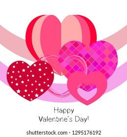 Valentine's Day, heart, greeting card, vector background