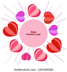Valentine's Day, heart, greeting card, vector background