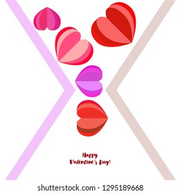 Valentine's Day, heart, greeting card, vector background