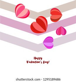 Valentine's Day, heart, greeting card, vector background