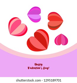 Valentine's Day, heart, greeting card, vector background
