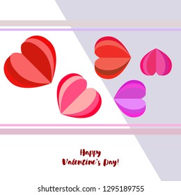 Valentine's Day, heart, greeting card, vector background