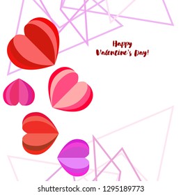 Valentine's Day, heart, greeting card, vector background