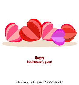 Valentine's Day, heart, greeting card, vector background