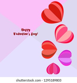 Valentine's Day, heart, greeting card, vector background