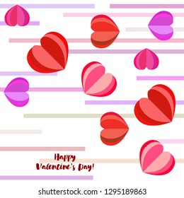Valentine's Day, heart, greeting card, vector background