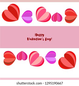 Valentine's Day, heart, greeting card, vector background