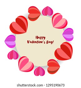 Valentine's Day, heart, greeting card, vector background