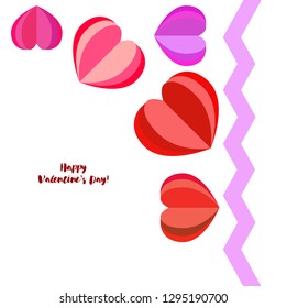 Valentine's Day, heart, greeting card, vector background