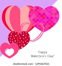 Valentine's Day, heart, greeting card, vector background
