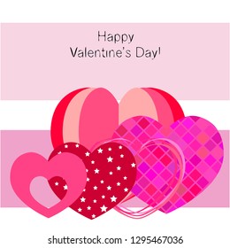 Valentine's Day, heart, greeting card, vector background