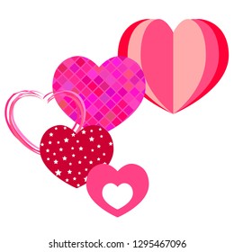 Valentine's Day, heart, greeting card, vector background