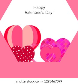 Valentine's Day, heart, greeting card, vector background