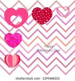 Valentine's Day, heart, greeting card, vector background