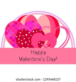 Valentine's Day, heart, greeting card, vector background