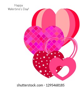 Valentine's Day, heart, greeting card, vector background