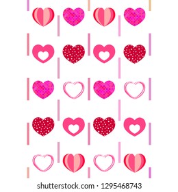 Valentine's Day, heart, greeting card, vector background