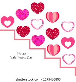 Valentine's Day, heart, greeting card, vector background