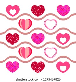 Valentine's Day, heart, greeting card, vector background