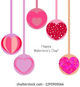 Valentine's Day, heart, greeting card, vector background
