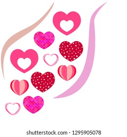 Valentine's Day, heart, greeting card, vector background