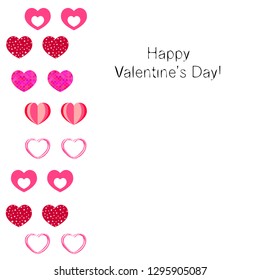 Valentine's Day, heart, greeting card, vector background