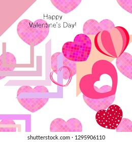 Valentine's Day, heart, greeting card, vector background