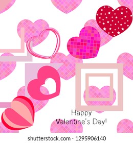 Valentine's Day, heart, greeting card, vector background
