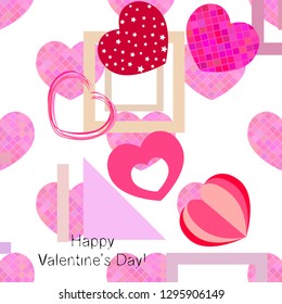 Valentine's Day, heart, greeting card, vector background