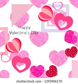 Valentine's Day, heart, greeting card, vector background