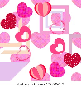 Valentine's Day, heart, greeting card, vector background