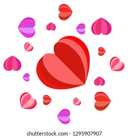 Valentine's Day, heart, greeting card, vector background