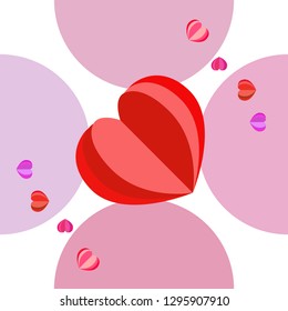 Valentine's Day, heart, greeting card, vector background