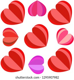 Valentine's Day, heart, greeting card, vector background