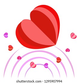 Valentine's Day, heart, greeting card, vector background
