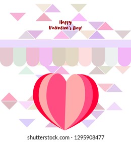 Valentine's Day, heart, greeting card, vector background