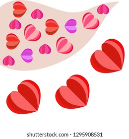 Valentine's Day, heart, greeting card, vector background