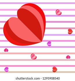 Valentine's Day, heart, greeting card, vector background