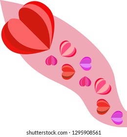 Valentine's Day, heart, greeting card, vector background