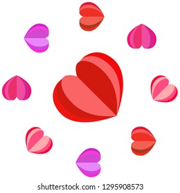 Valentine's Day, heart, greeting card, vector background