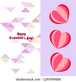 Valentine's Day, heart, greeting card, vector background