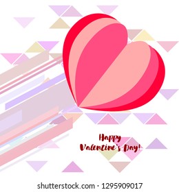 Valentine's Day, heart, greeting card, vector background
